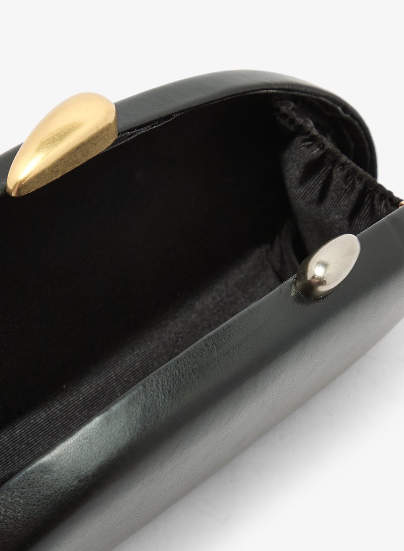 Ella Limited Edition Asymmetrical Statement Clutch With Gold Accent - Image 4